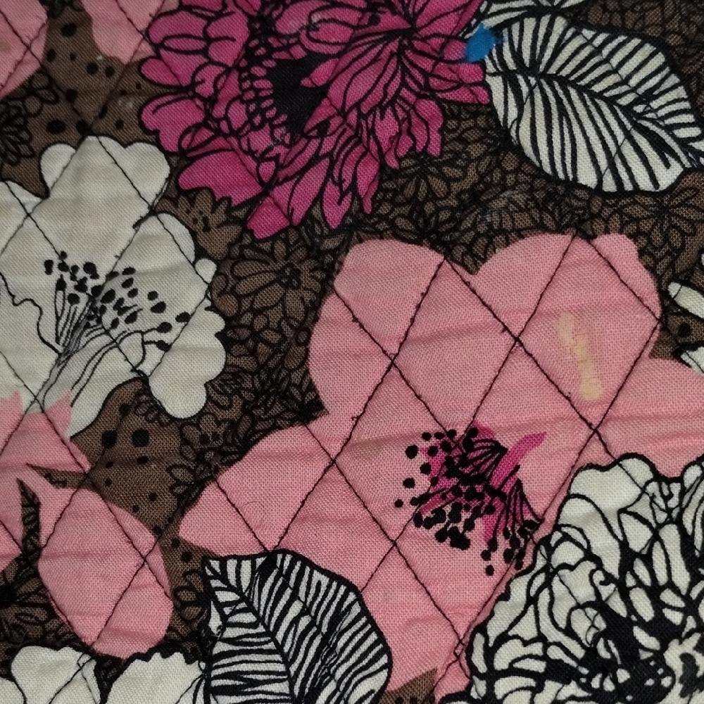 Vera Bradley Pink and Brown Floral Shoulder Bag EUC - Picture 5 of 7